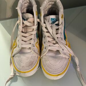 Vans High-Top Sneakers - White and Yellow